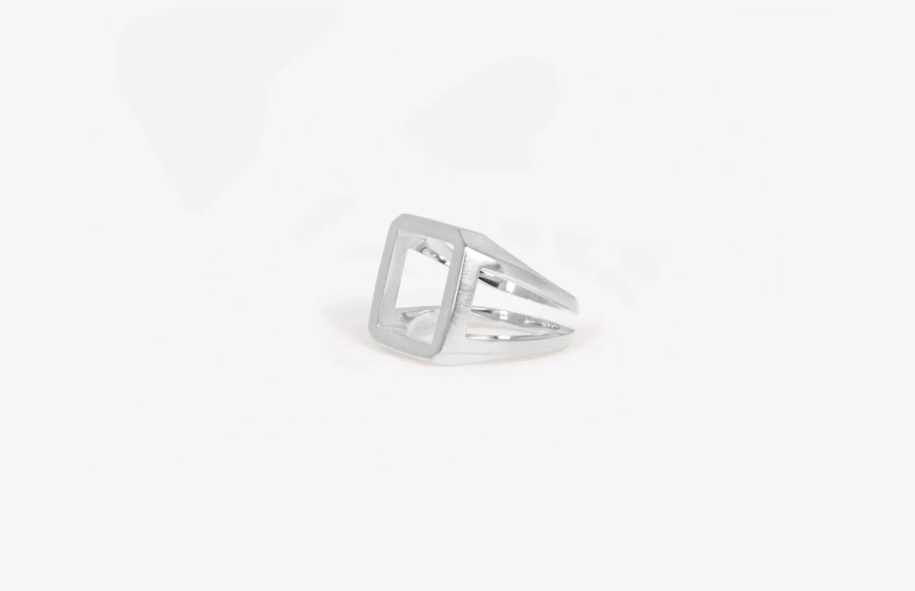 IX Octagon Simple Signet Silver Ring