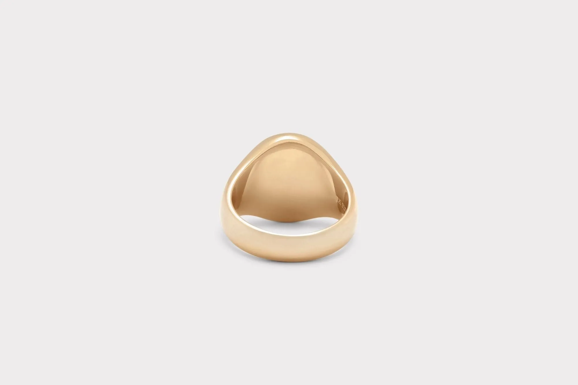 IX Oval Signet Tiger Eye Gold Plated Ring