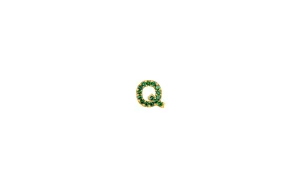 IX Q 22K Gold Plated Stud w. Zirconia