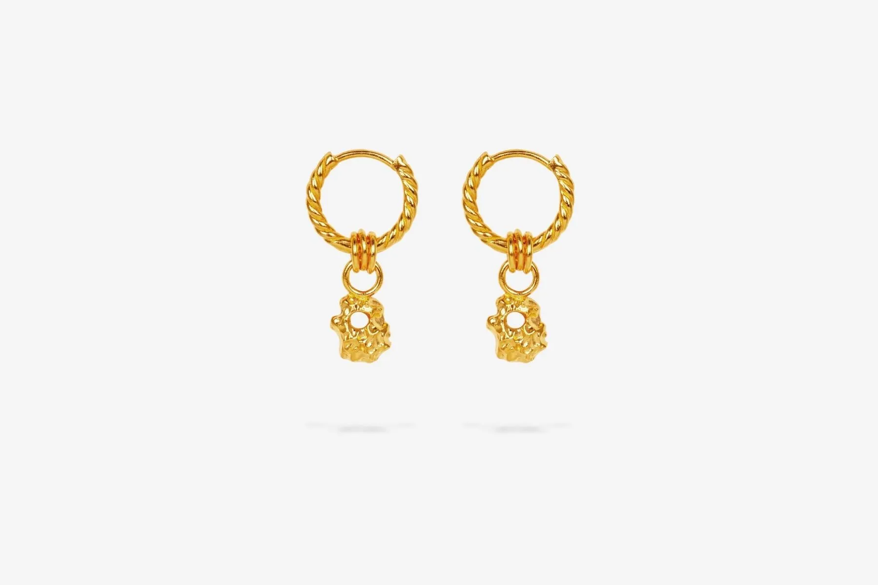 IX Rock 22K Gold Plated Earring