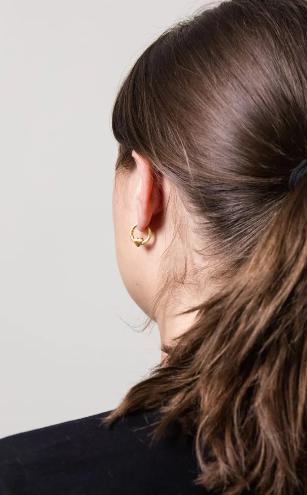IX Soul Gold Plated Hoop Earring