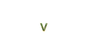 IX V 22K Gold Plated Stud w. Zirconia