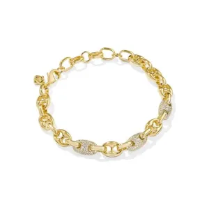 Kendra Scott Bailey Pave Chain Bracelet in White Crystal