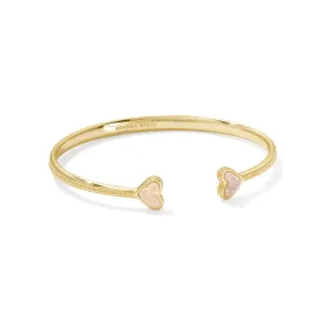 Kendra Scott Gold Ari Framed Heart Cuff in Iridescent Drusy
