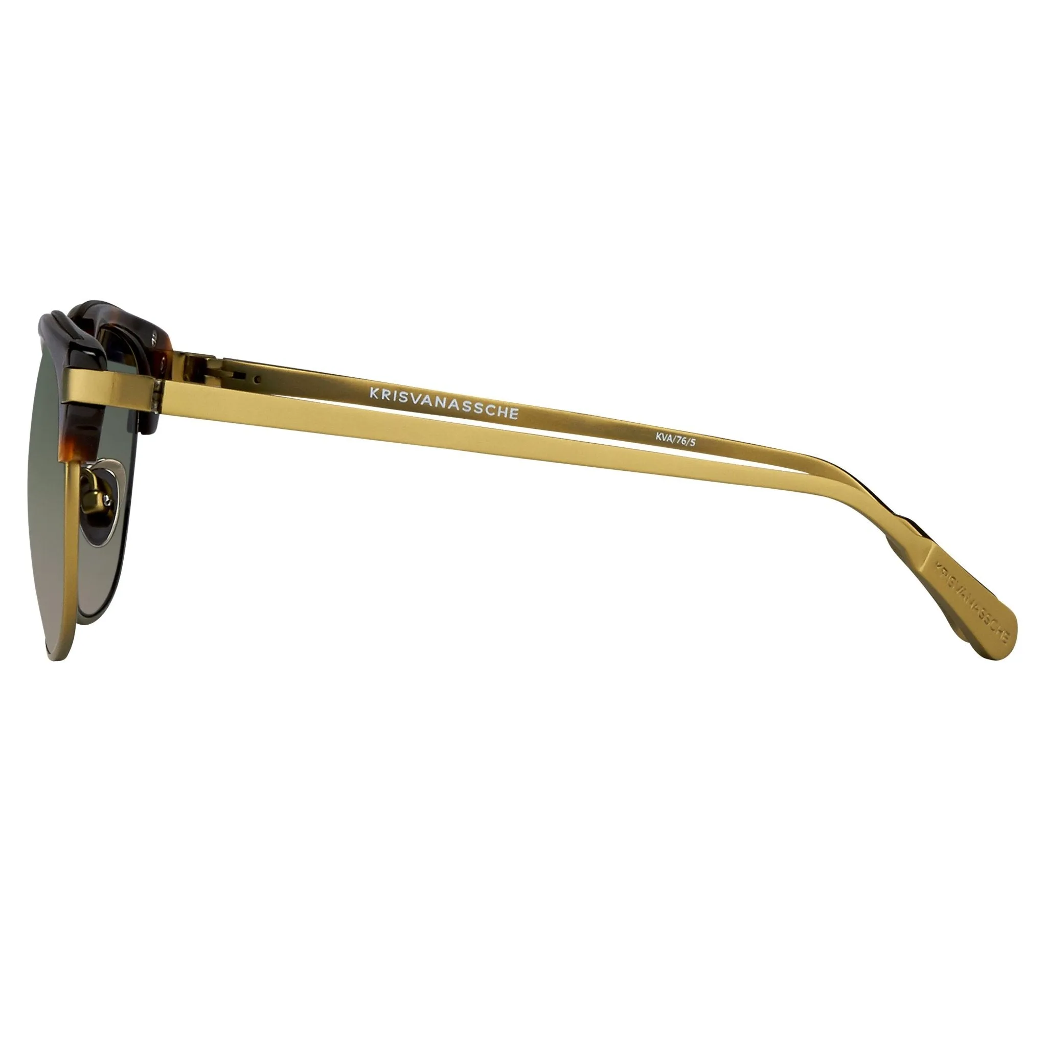 Kris Van Assche Men's Sunglasses D-Frame Bronze and Red Revo KVA76C5SUN