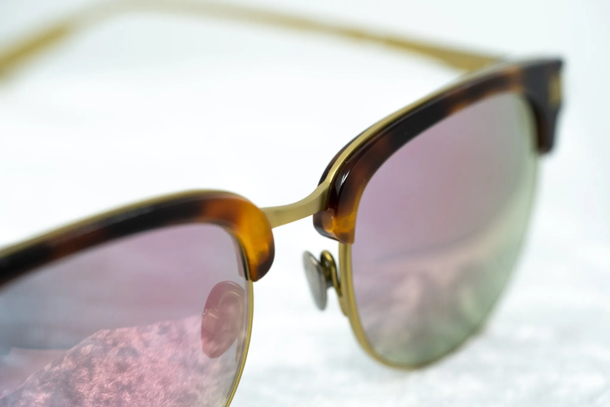 Kris Van Assche Men's Sunglasses D-Frame Bronze and Red Revo KVA76C5SUN