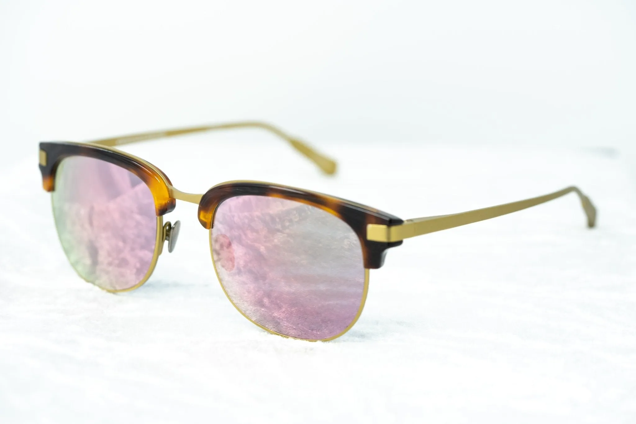 Kris Van Assche Men's Sunglasses D-Frame Bronze and Red Revo KVA76C5SUN