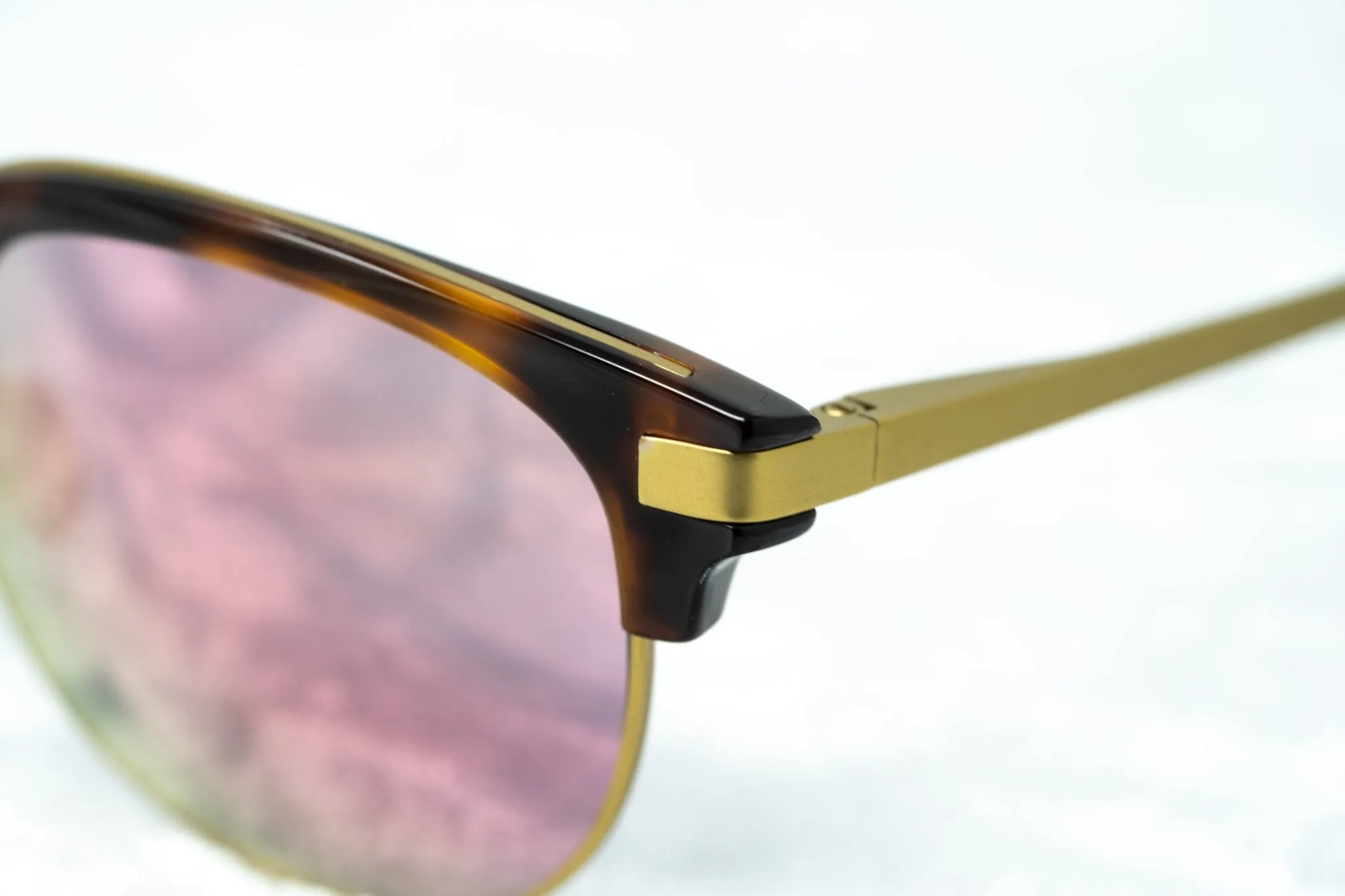 Kris Van Assche Men's Sunglasses D-Frame Bronze and Red Revo KVA76C5SUN