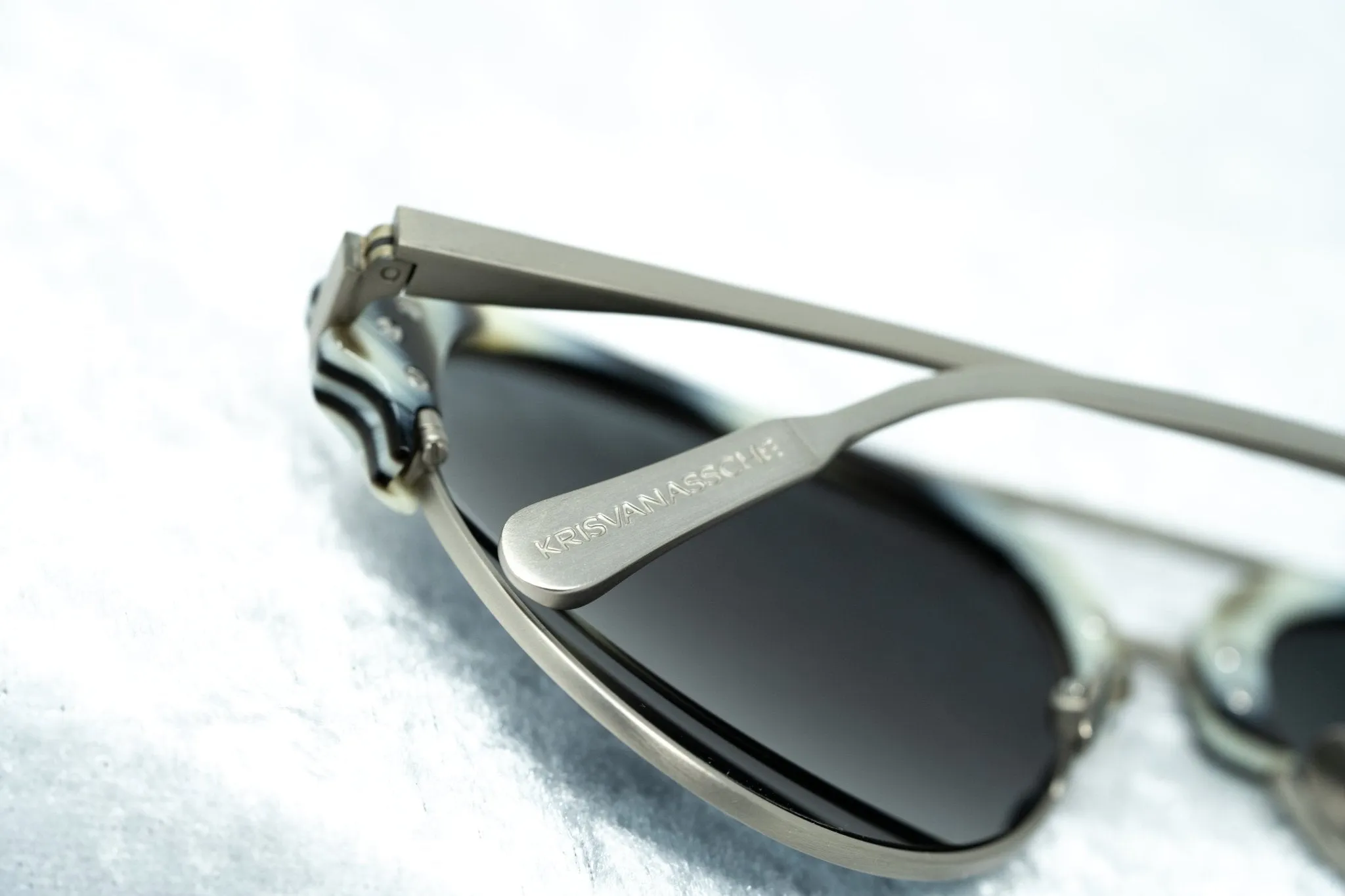 Kris Van Assche Men's Sunglasses Silver and Blue KVA74C4SUN