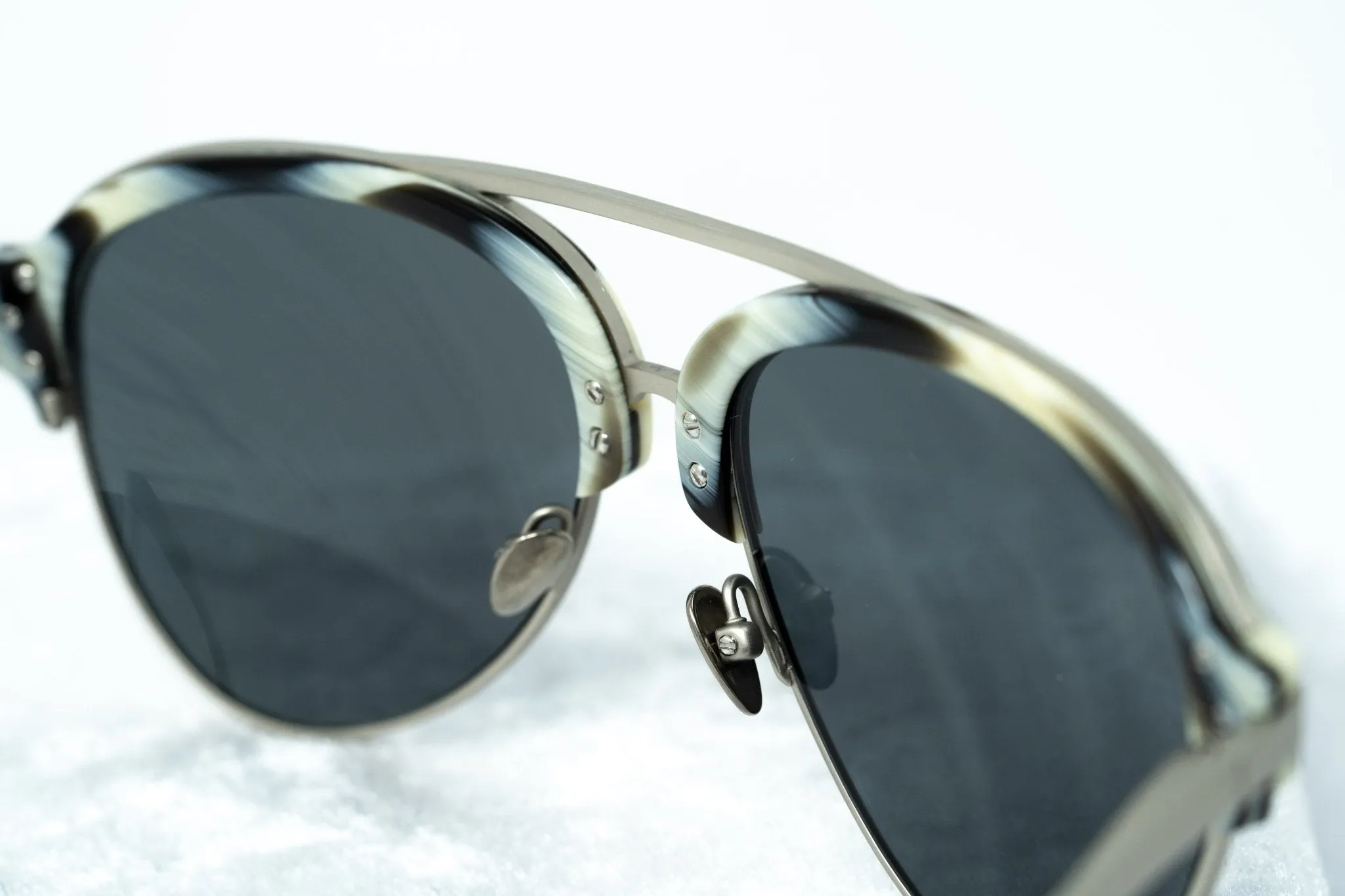 Kris Van Assche Men's Sunglasses Silver and Blue KVA74C4SUN