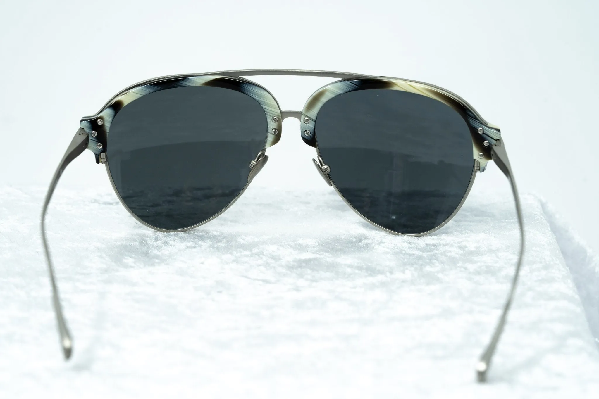 Kris Van Assche Men's Sunglasses Silver and Blue KVA74C4SUN
