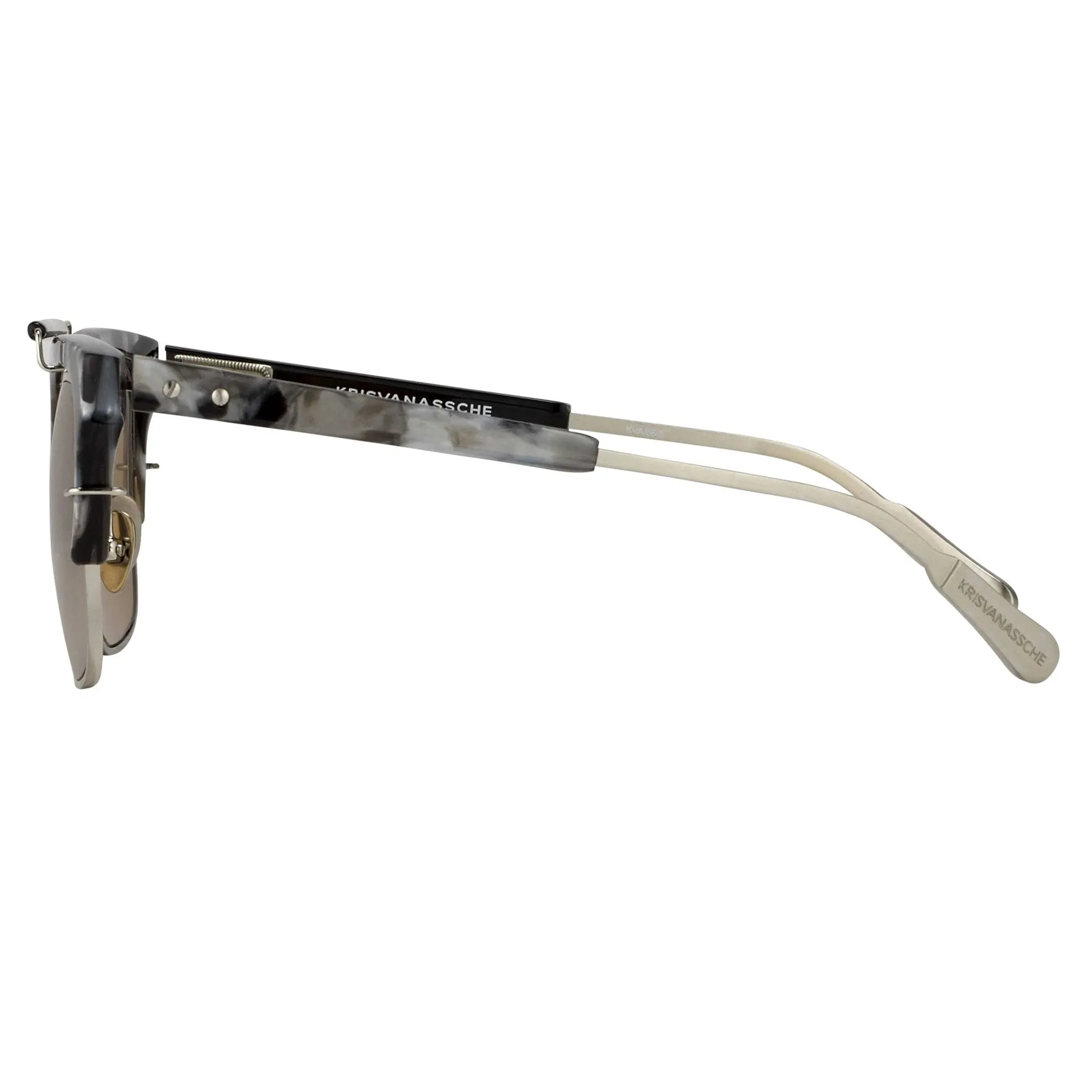 Kris Van Assche Sunglasses D-Frame Black and Orange