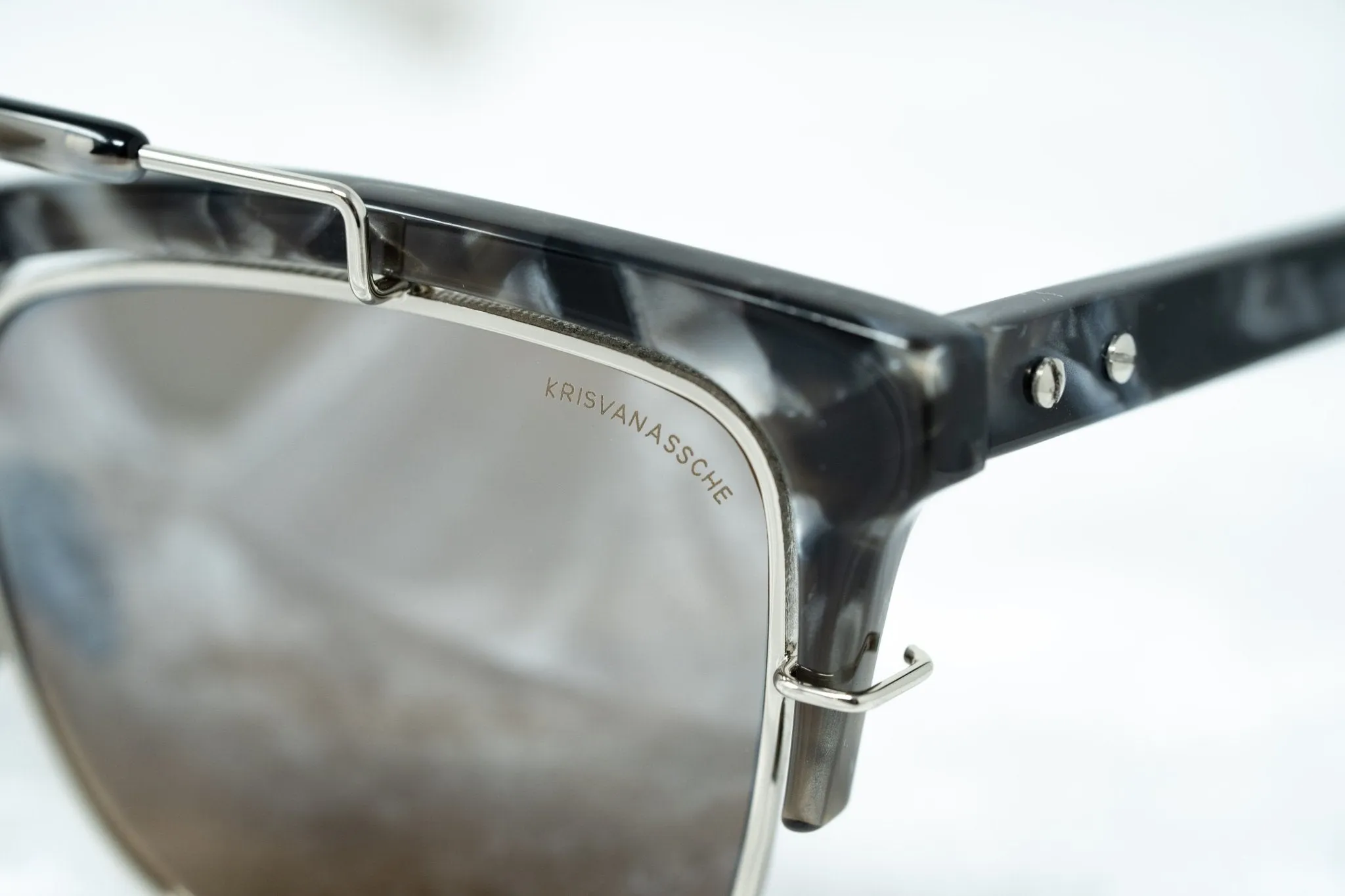 Kris Van Assche Sunglasses D-Frame Black and Orange