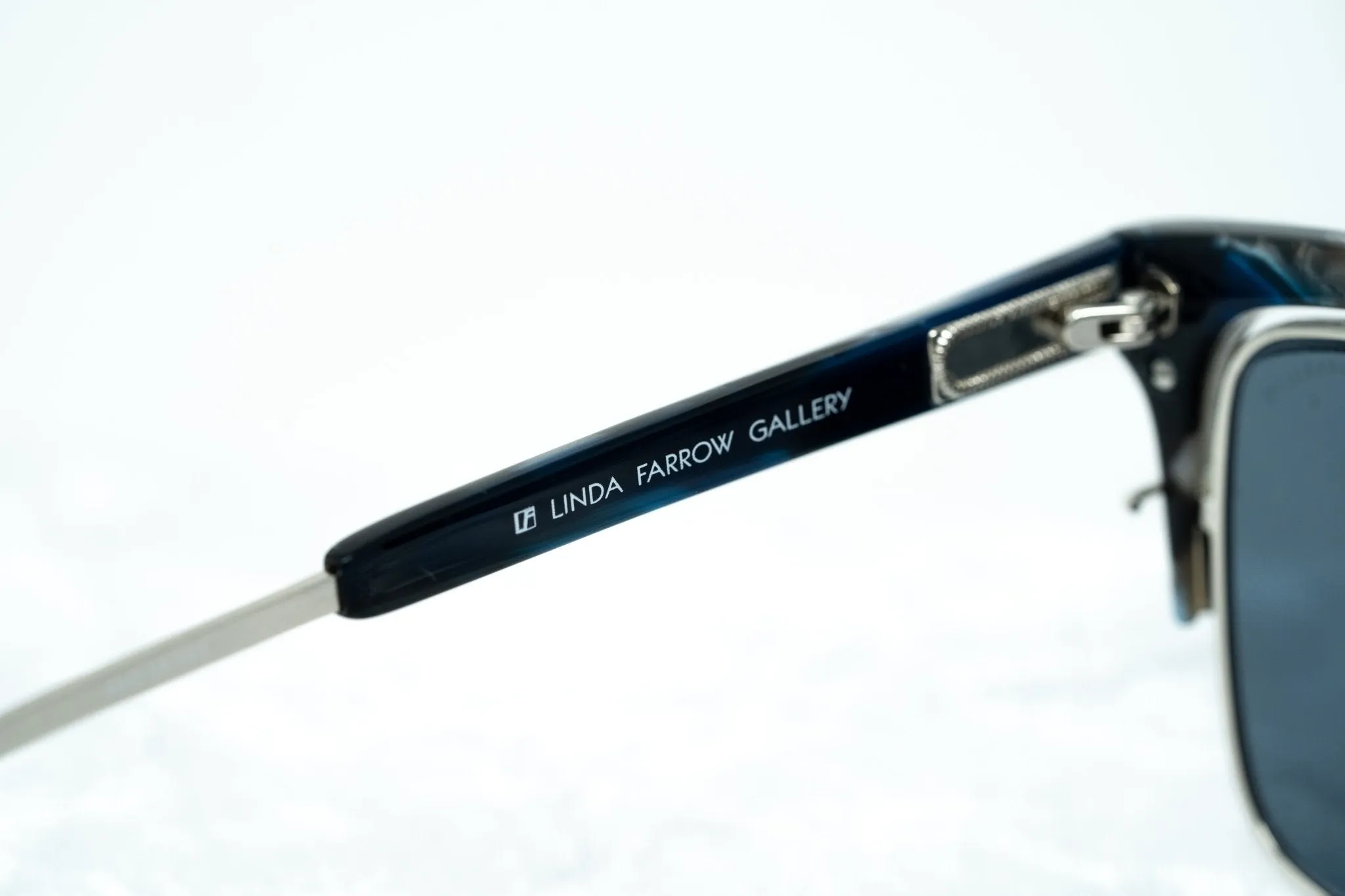 Kris Van Assche Sunglasses D-Frame Black Tortoise and Blue Lenses