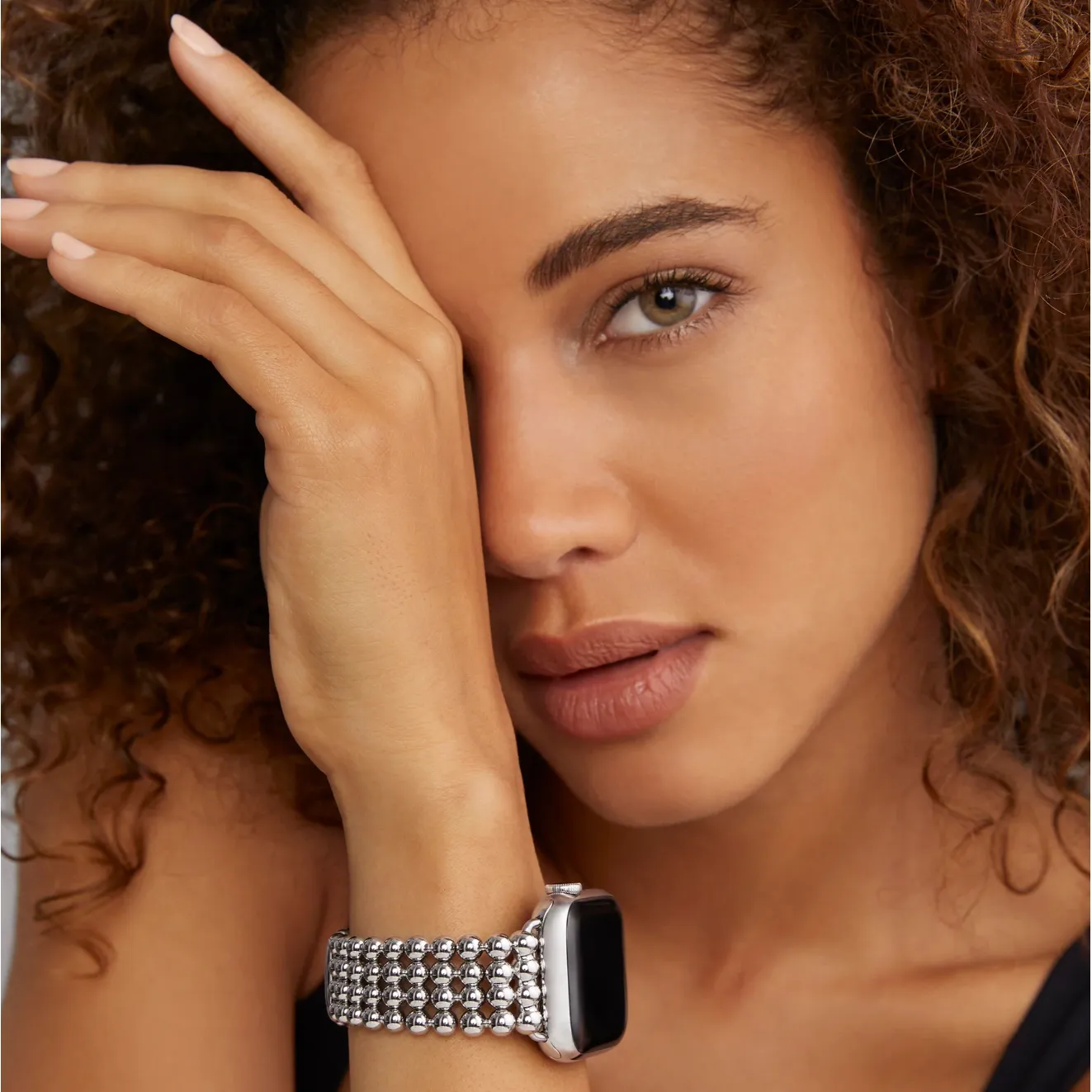Lagos Stainless Steel Infinite Caviar Beaded Watch Bracelet 38-45mm