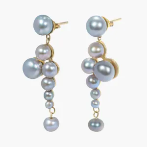 Leah 02 9K Gold Earrings w. Pearls