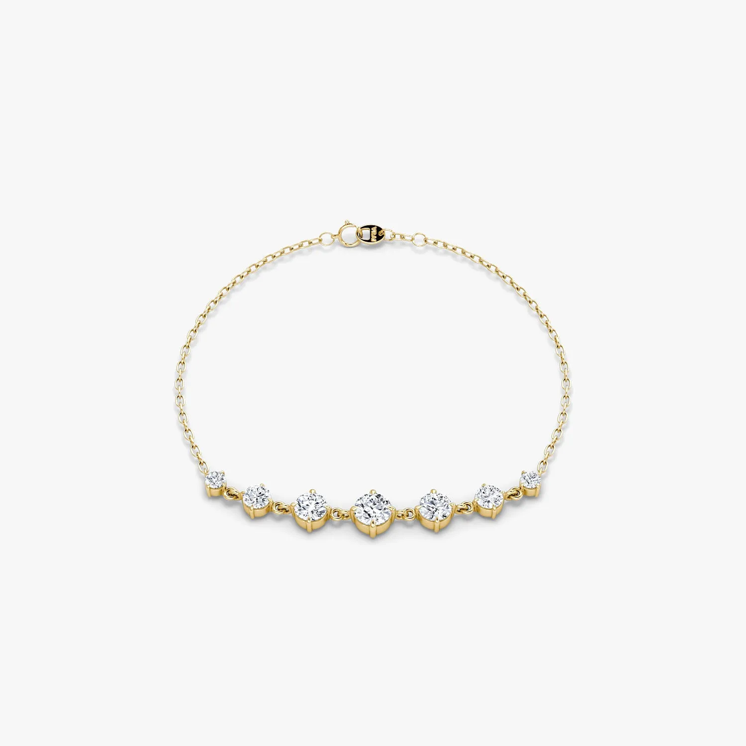 Linked 14K Gold Tennis Bracelet w. 0.85ct Lab-Grown Diamonds