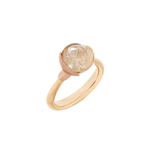 Lotus 1 18K Gold Ring w. Quartz