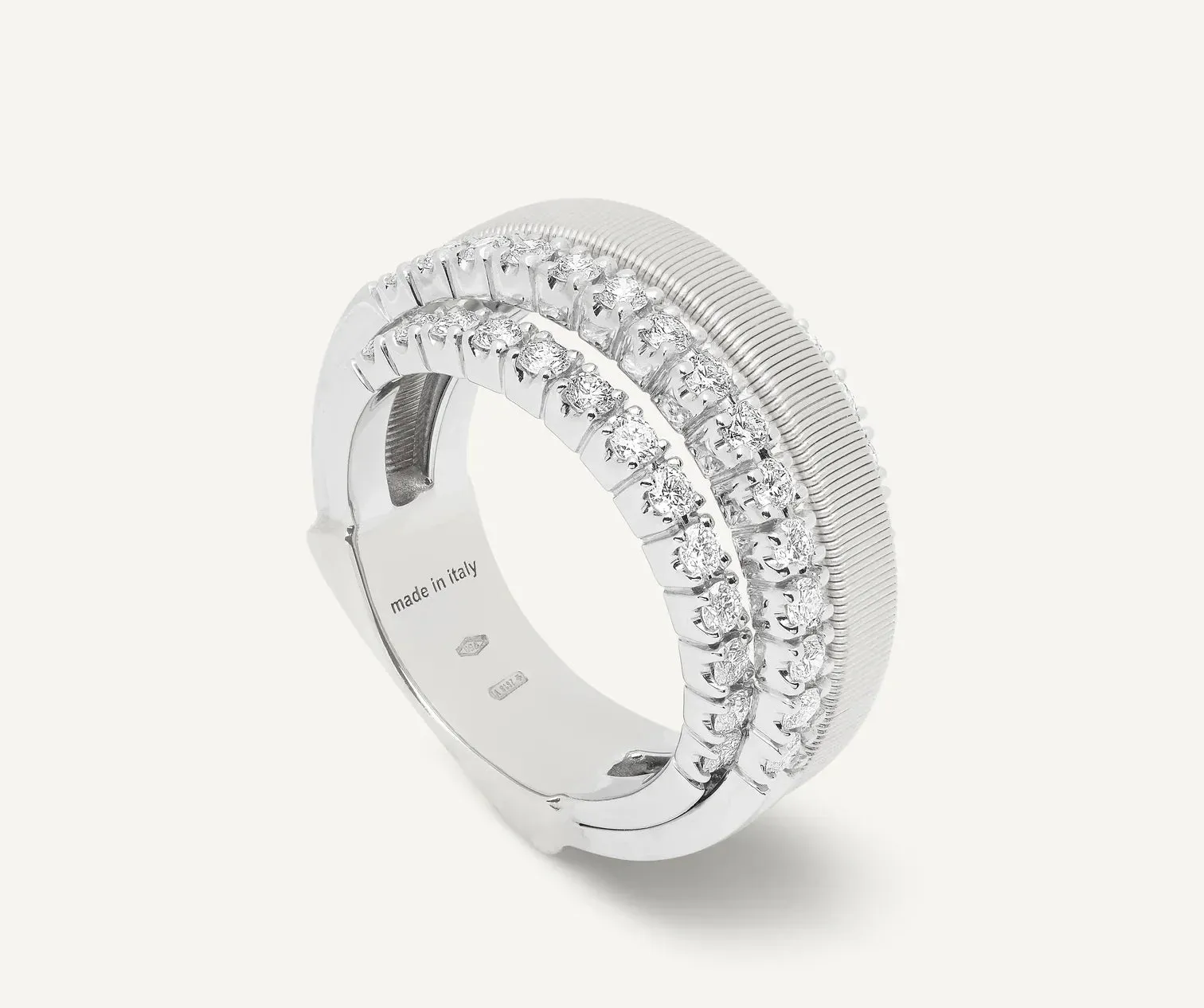 Marco Bicego Masai 18ct White Gold Coil  1.03ct Diamond Ring