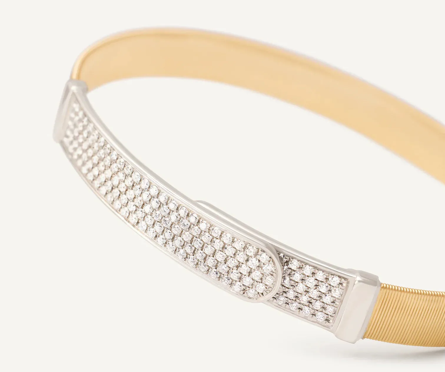 Marco Bicego Masai 18ct Yellow Gold Coil 0.85ct Diamond Bangle