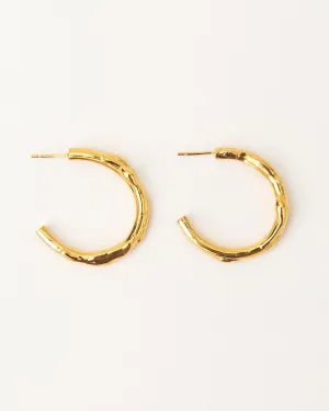 Maresia  M Gold Plated Hoops