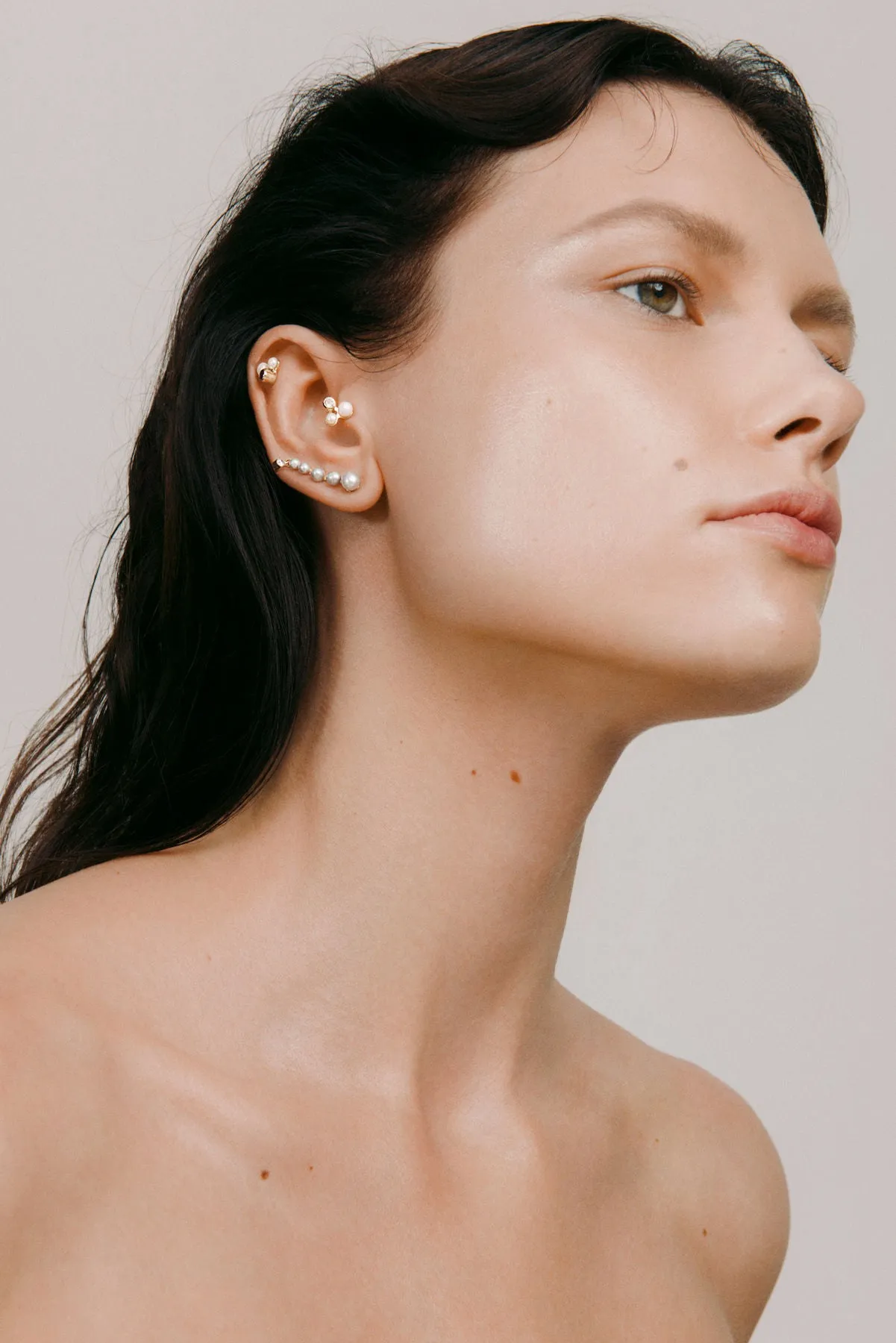 Maria 01 9K Gold Stud w. Sapphire