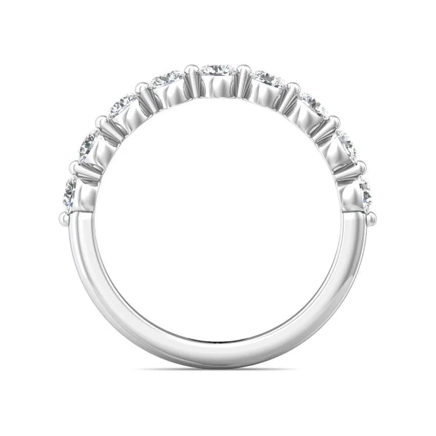 Martin Flyer 14K WG 11 Stone Shared Prong Wedding Band