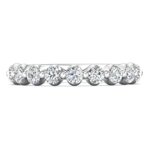 Martin Flyer 14K WG 11 Stone Shared Prong Wedding Band