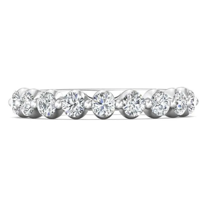 Martin Flyer 14K WG 11 Stone Shared Prong Wedding Band
