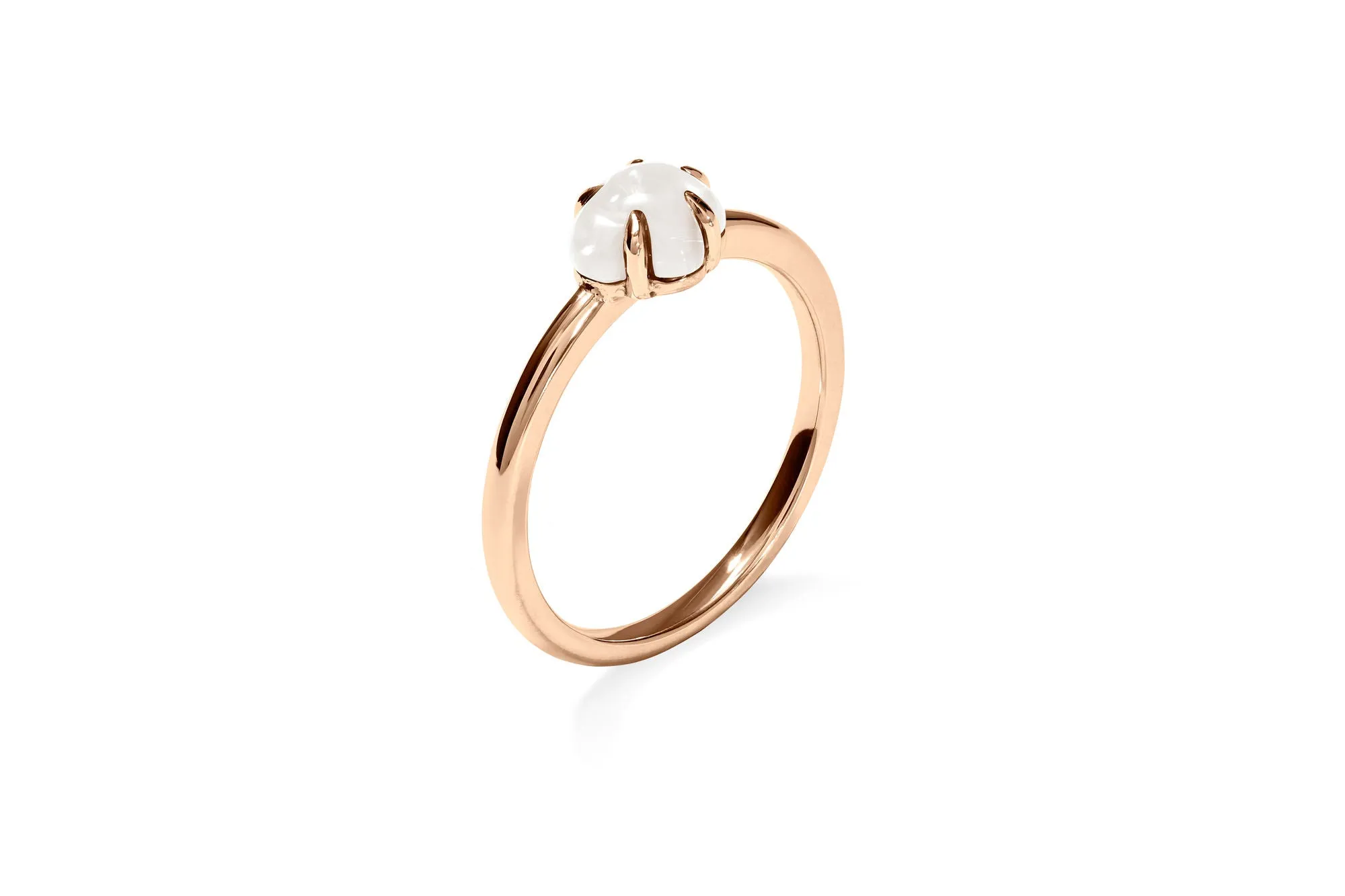 Mid Cloud 18K Rosegold Ring w. Milky Quartz