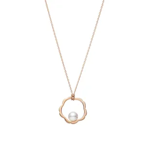 Mikimoto Cherry Blossom 18ct Rose Gold Akoya Pearl Pendant