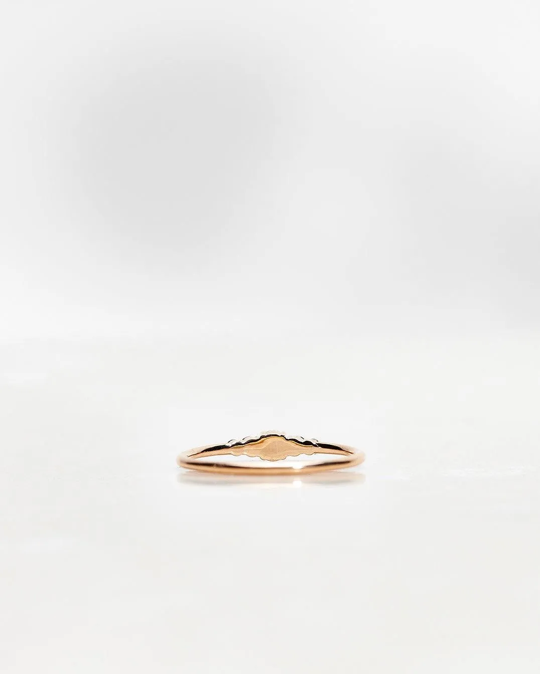 Mini Elise 18K Gold, Whitegold or Rosegold Ring w. Dark Chocolate Diamonds