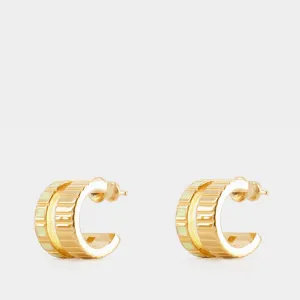 Mini Slot Earring - Ivi - Egg Shell - Or
