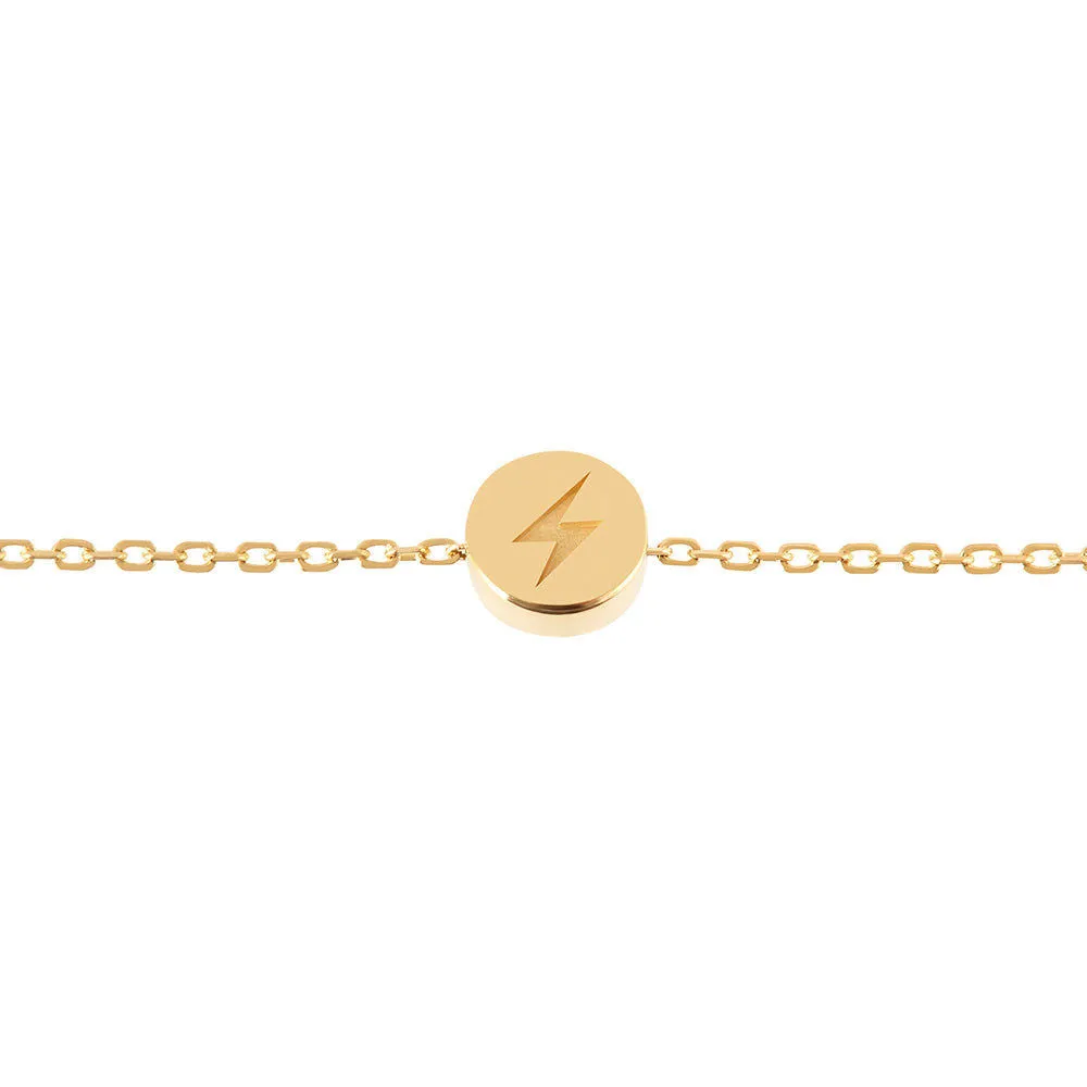 Modern Words Fine Lightning 18K Gold Bracelet