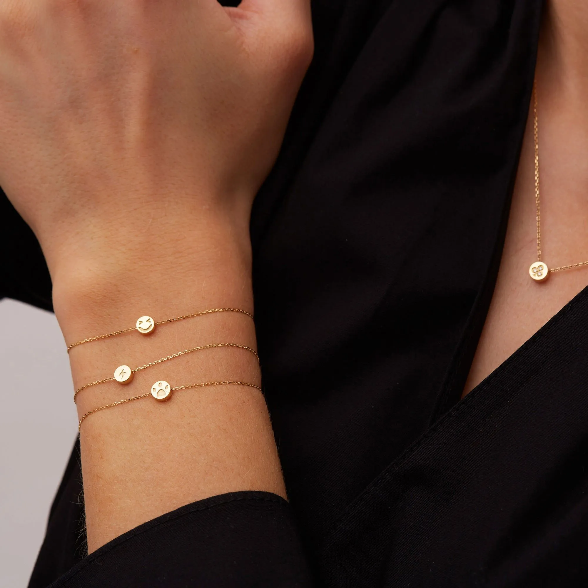 Modern Words Fine Lightning 18K Gold Bracelet