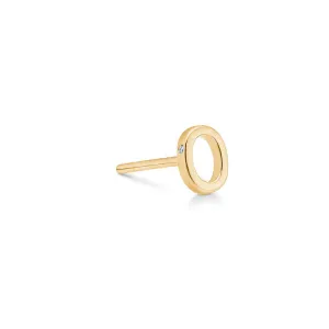 My O 18K Gold Stud w. Diamond