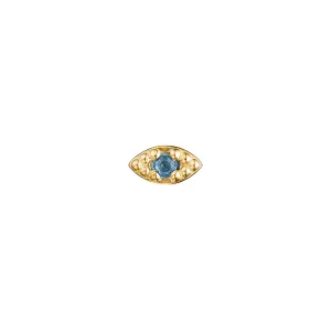My Precious - Rainbow 10K Gold Eye Stud w. Topaz