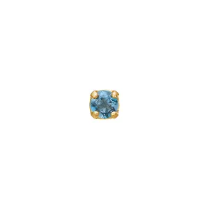 My Precious - Rainbow 10K Gold Stud w. Topaz