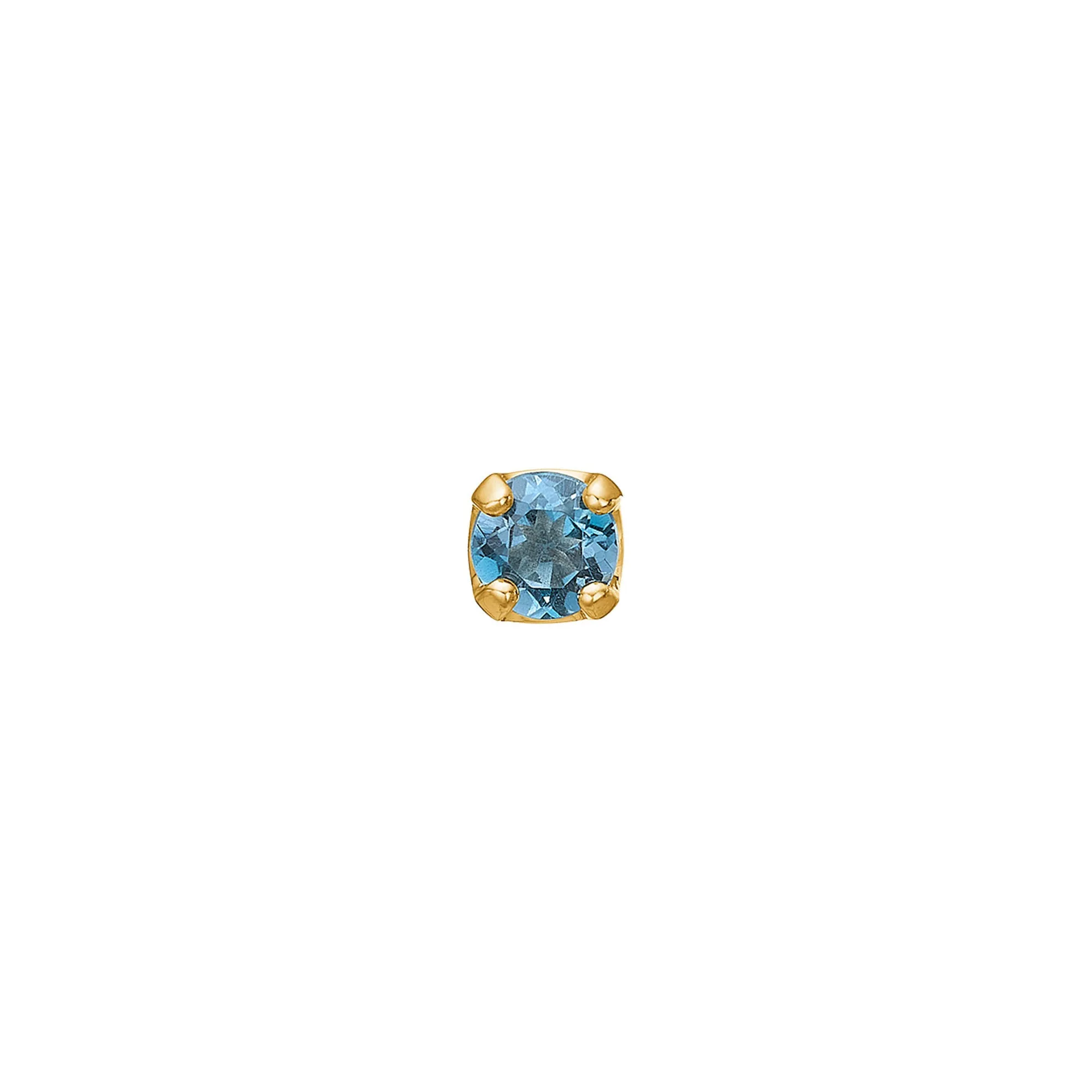 My Precious - Rainbow 10K Gold Stud w. Topaz