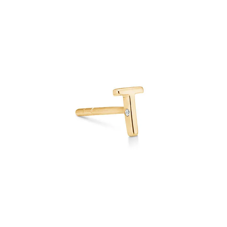 My T 18K Gold Stud w. Diamond