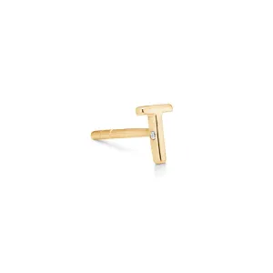 My T 18K Gold Stud w. Diamond
