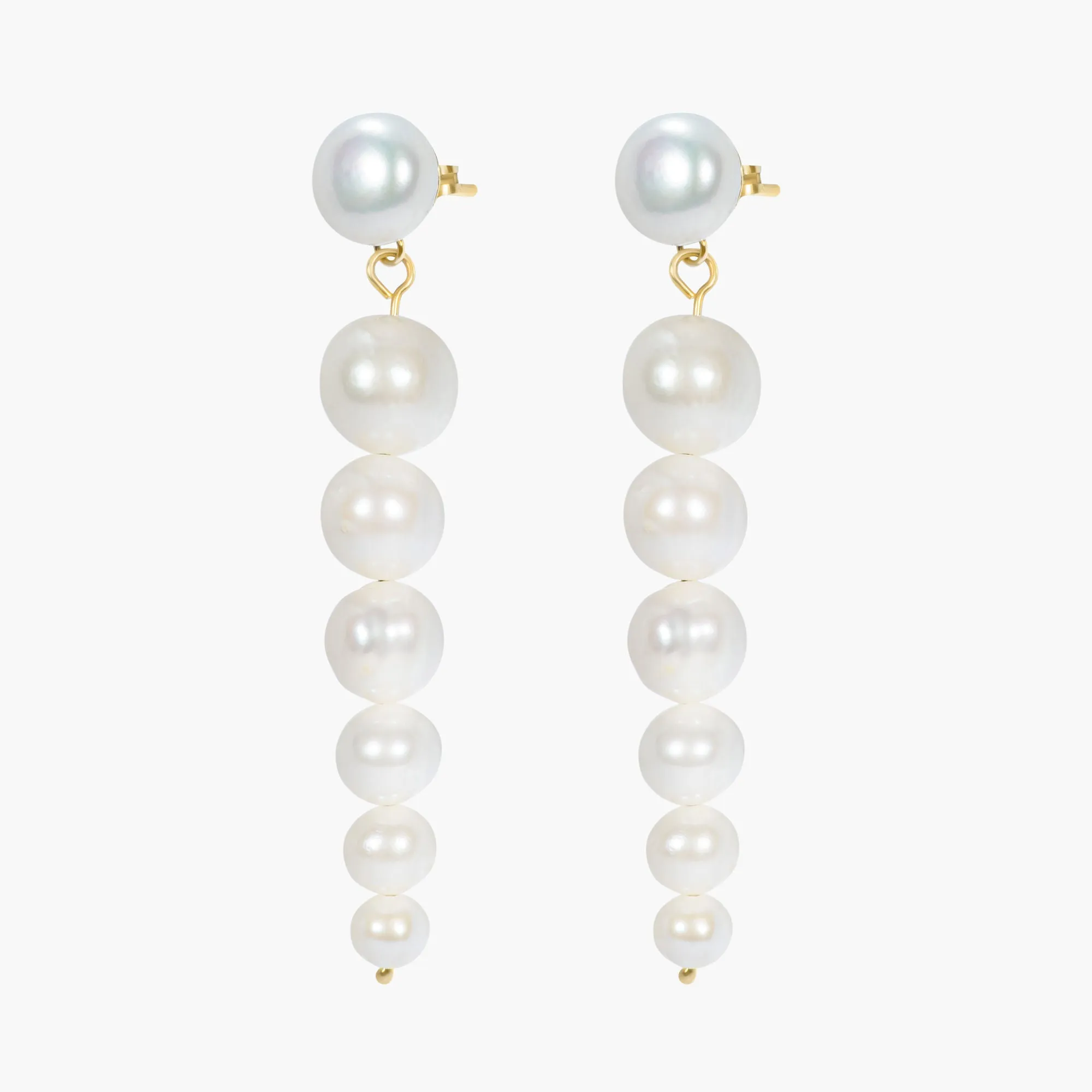 Nava 01 9K Gold Earrings w. Pearls