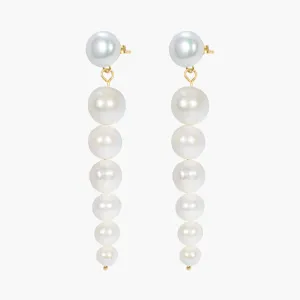 Nava 01 9K Gold Earrings w. Pearls