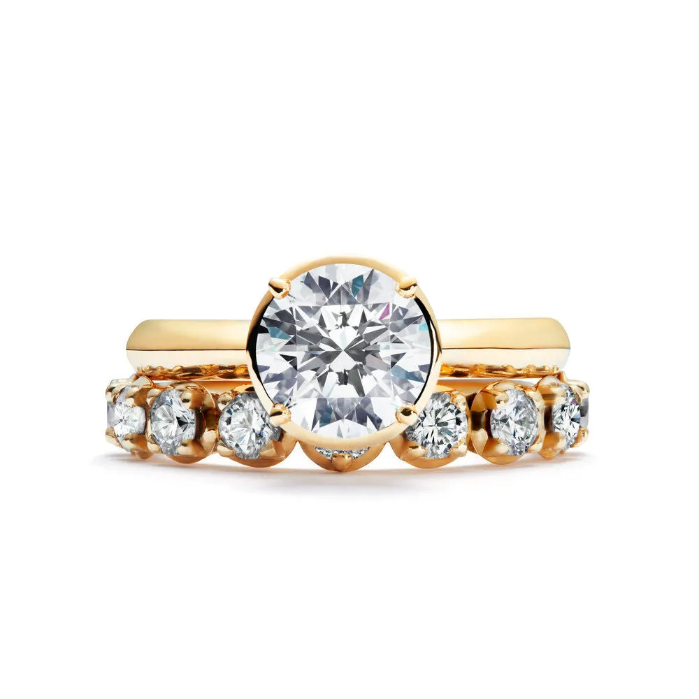 No 1 Solitaire 18K Gold Ring w. Diamond