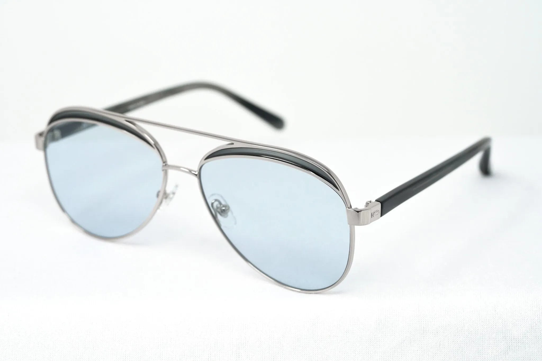 NO 21  Sunglasses Brass and Blue Lenses