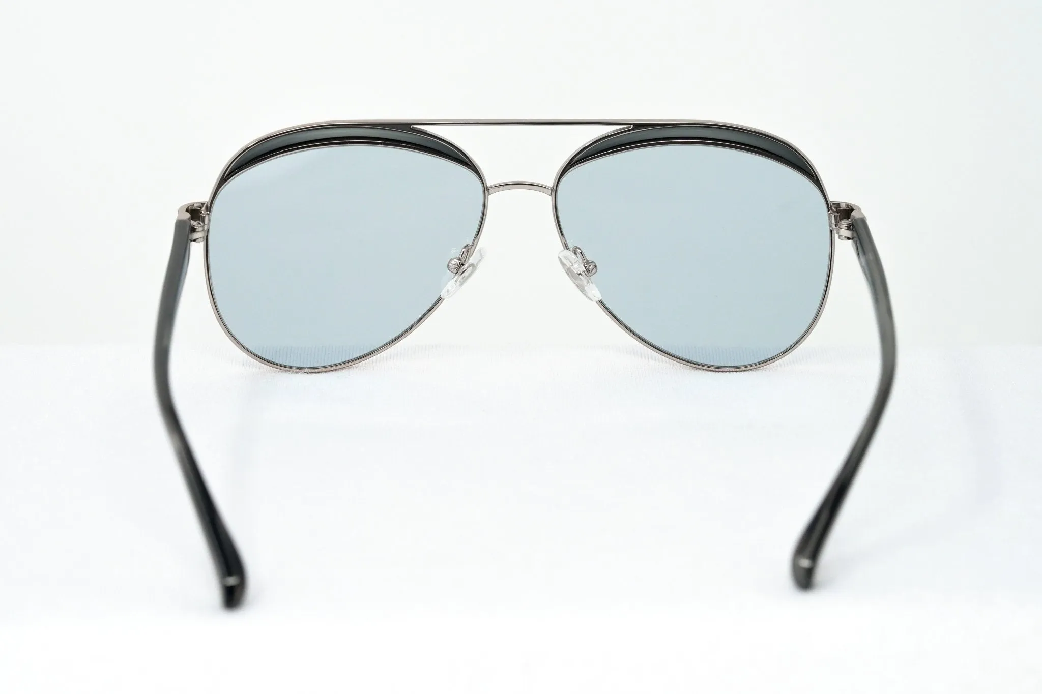 NO 21  Sunglasses Brass and Blue Lenses