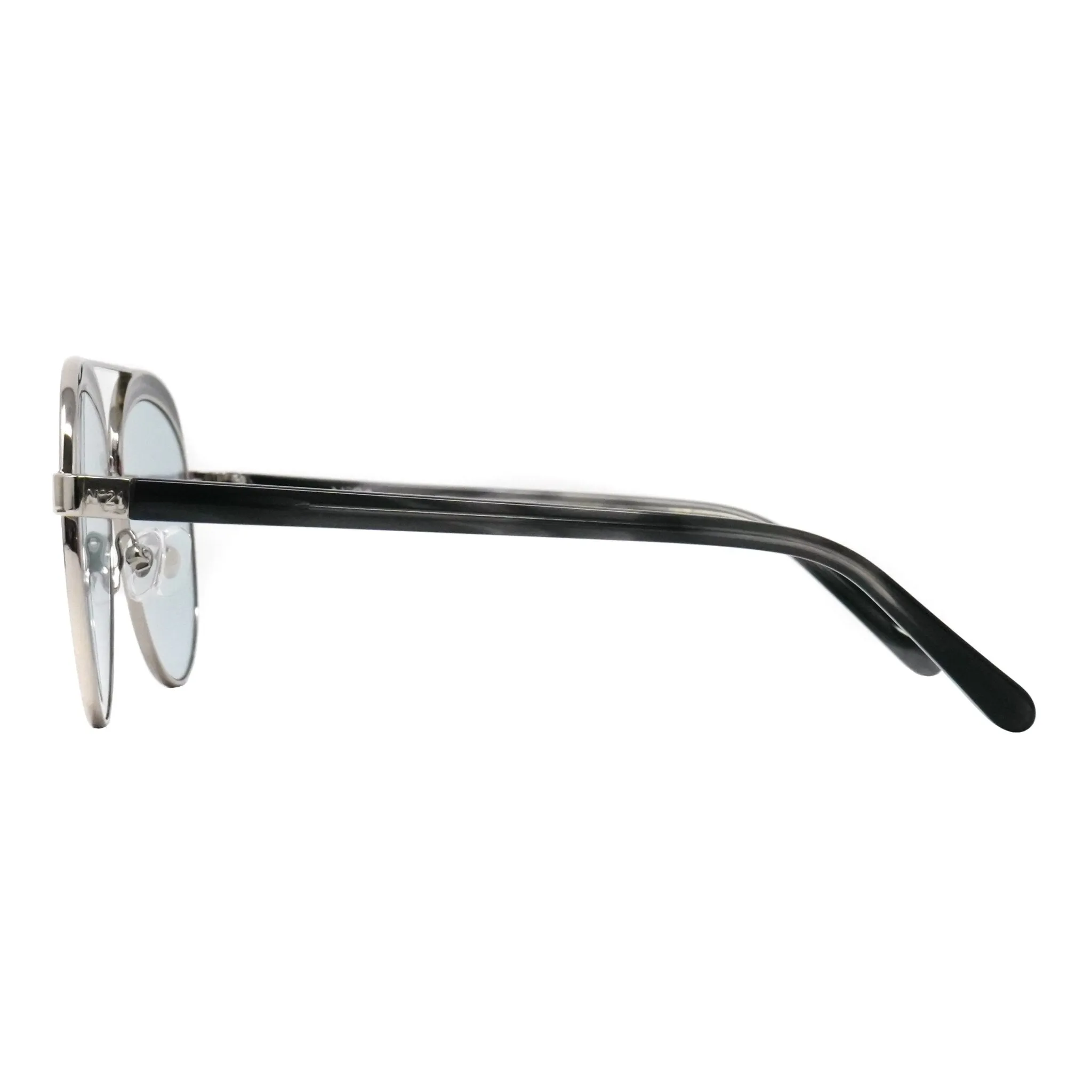 NO 21  Sunglasses Brass and Blue Lenses