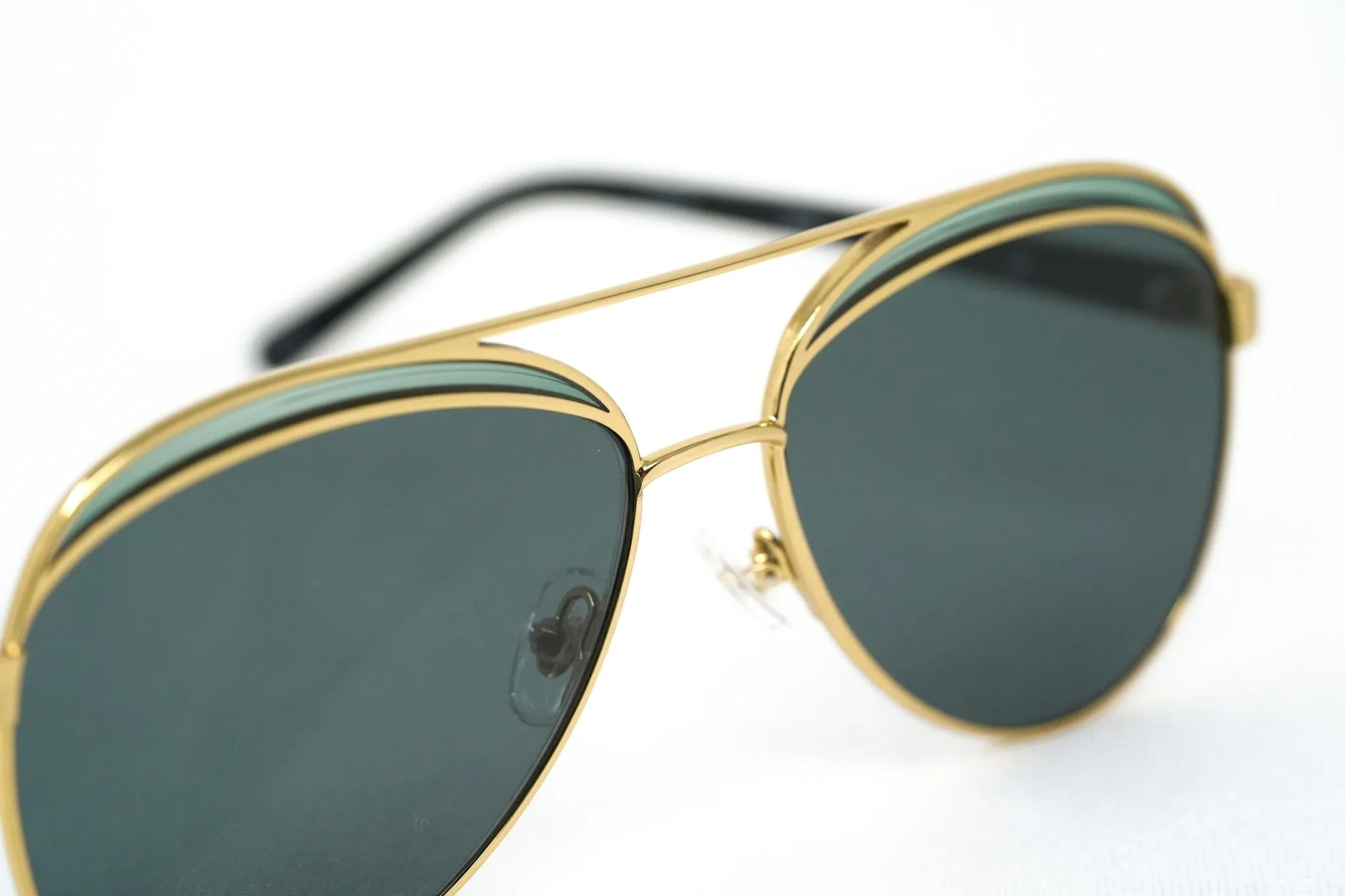 NO 21 Sunglasses Gold and Green