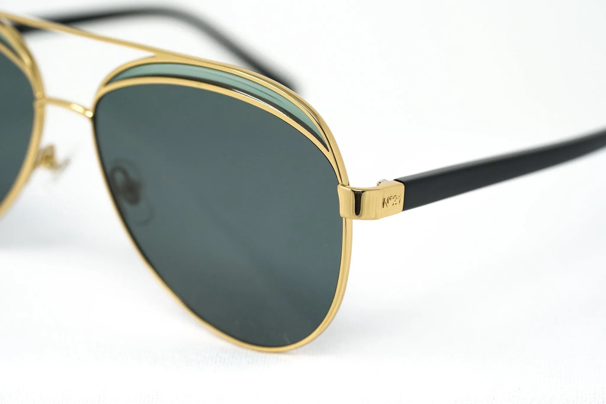 NO 21 Sunglasses Gold and Green