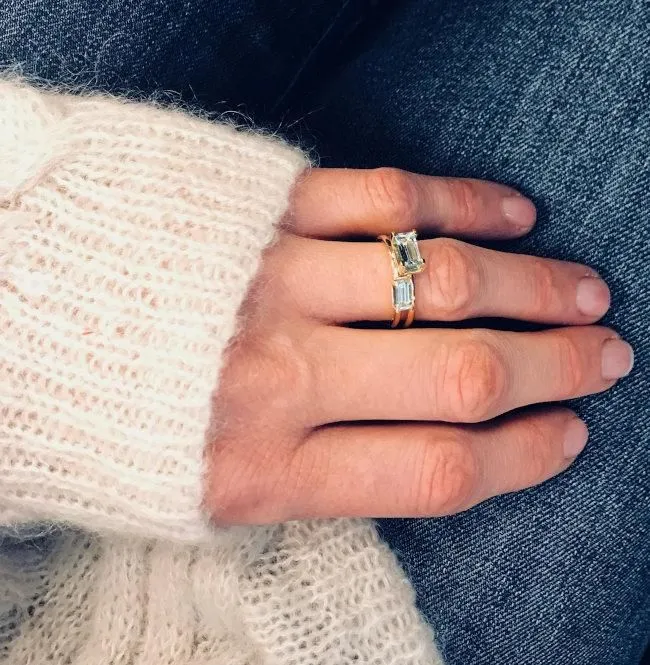 Nord 18K Whitegold Ring w. Aquamarine